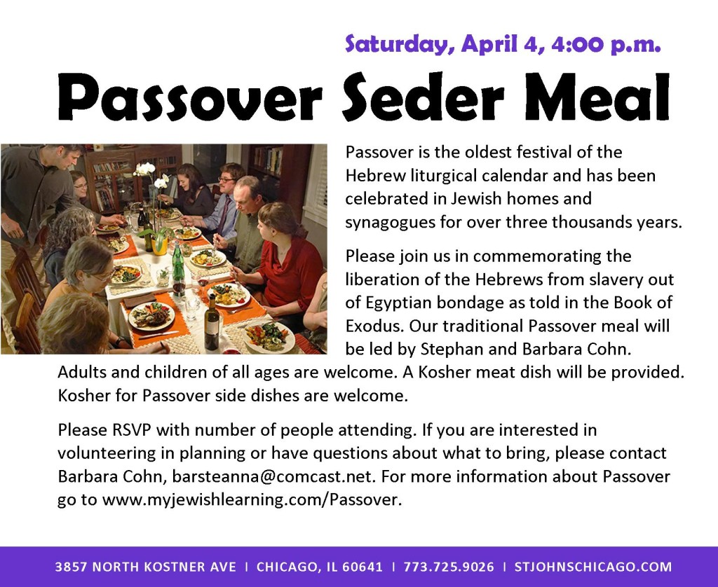 passover meal postcard