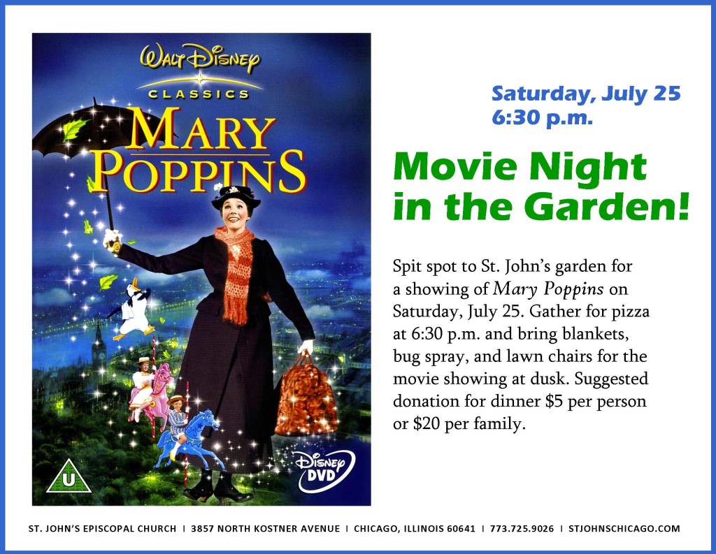 Movie Night in the Garden july 25