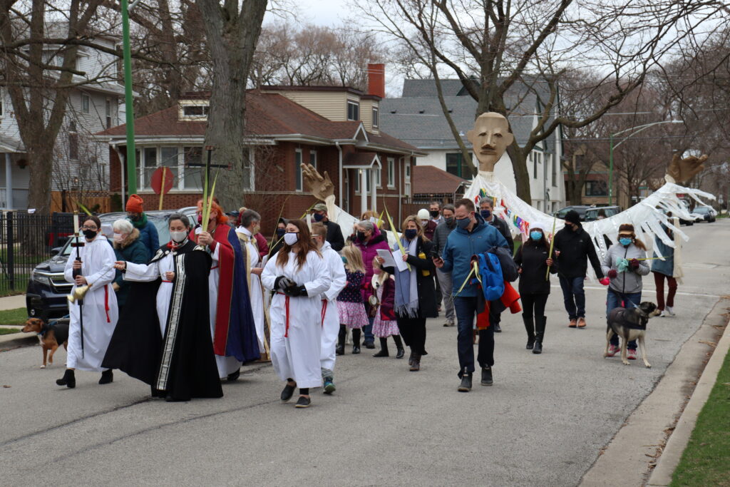 procession down Byron Street
